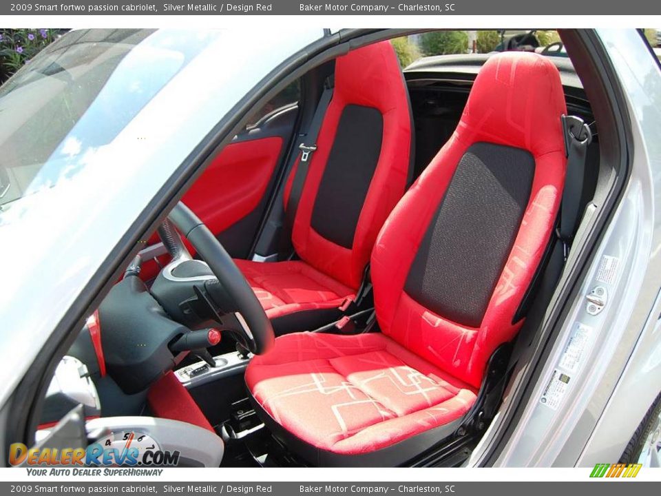 2009 Smart fortwo passion cabriolet Silver Metallic / Design Red Photo #5
