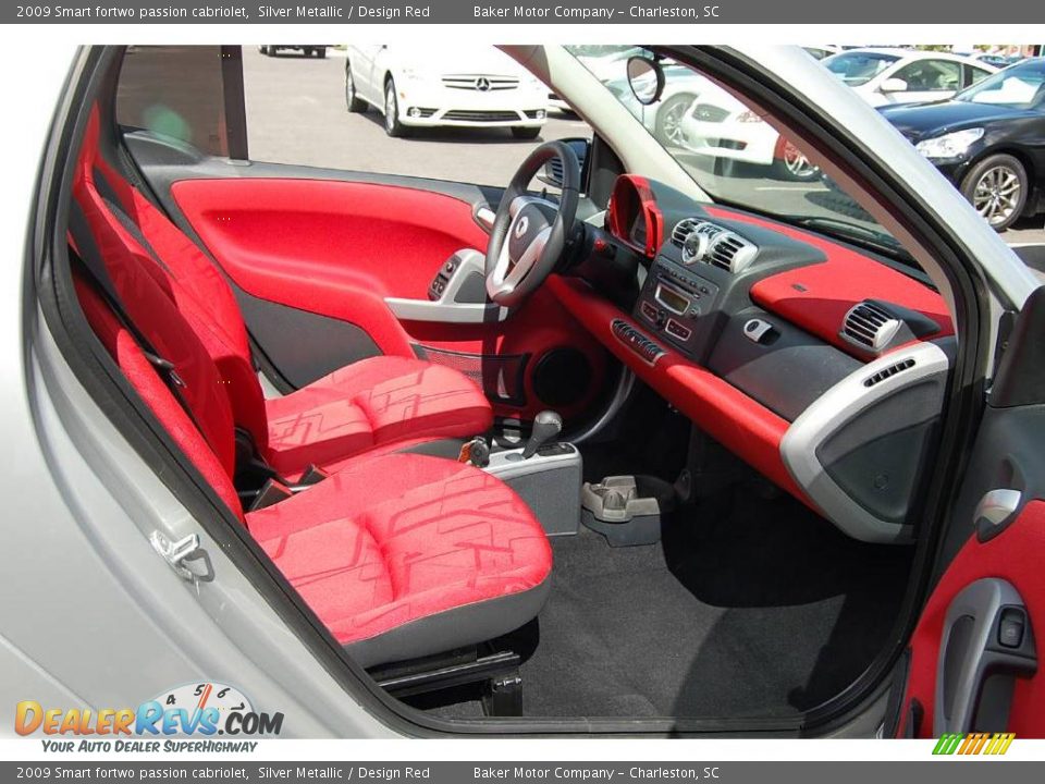2009 Smart fortwo passion cabriolet Silver Metallic / Design Red Photo #10