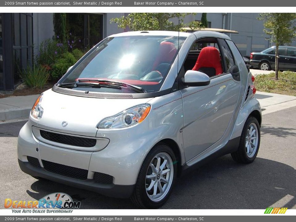 2009 Smart fortwo passion cabriolet Silver Metallic / Design Red Photo #11