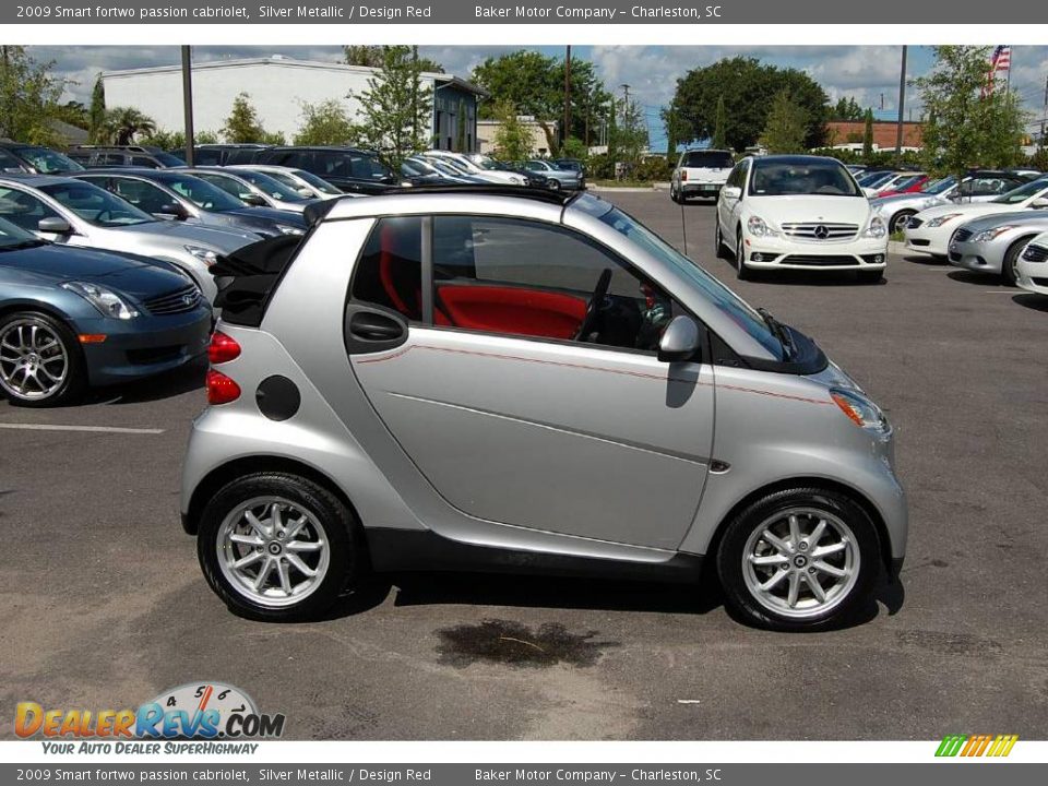 2009 Smart fortwo passion cabriolet Silver Metallic / Design Red Photo #13