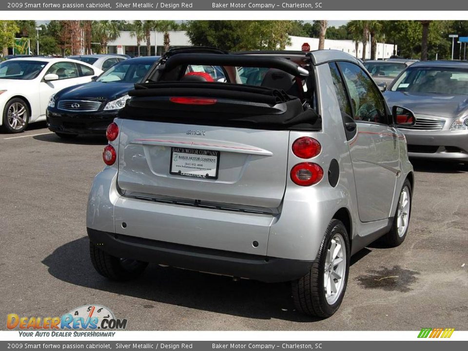 2009 Smart fortwo passion cabriolet Silver Metallic / Design Red Photo #14
