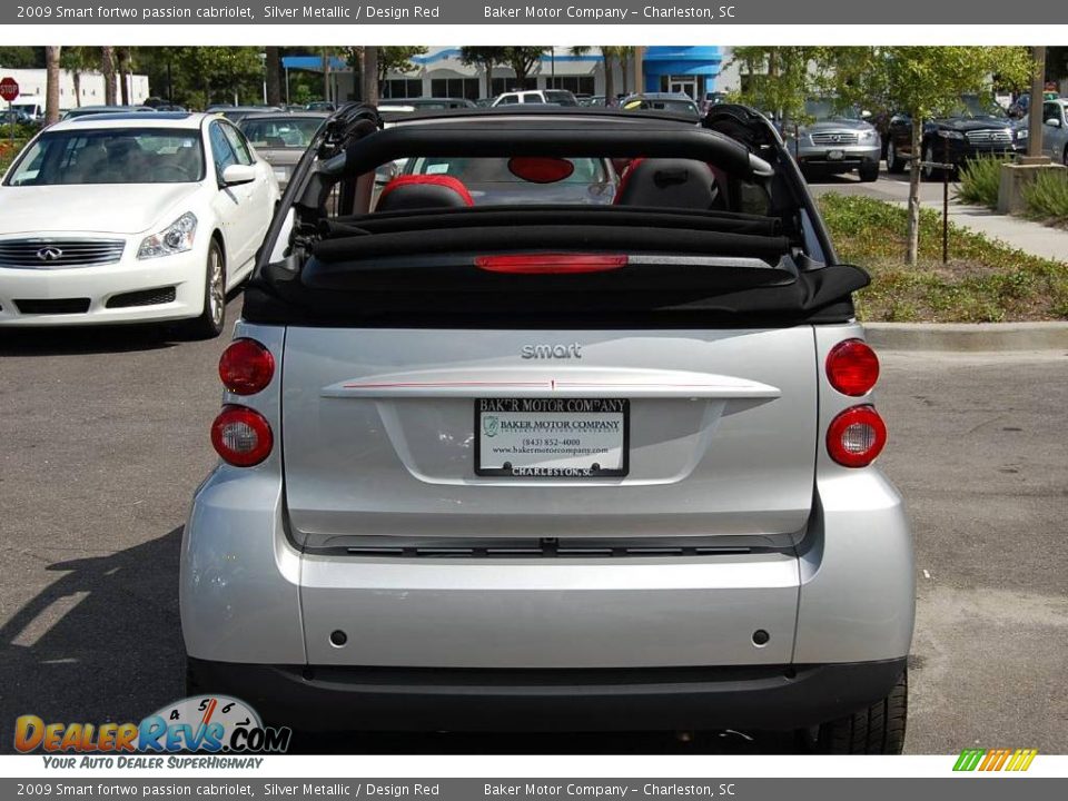 2009 Smart fortwo passion cabriolet Silver Metallic / Design Red Photo #15