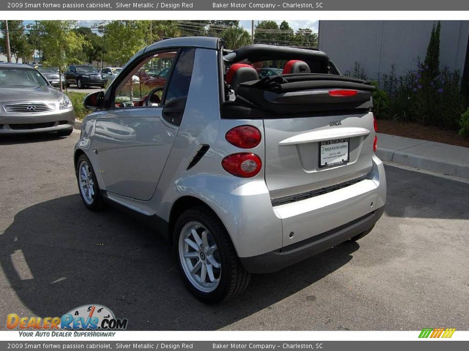 2009 Smart fortwo passion cabriolet Silver Metallic / Design Red Photo #17