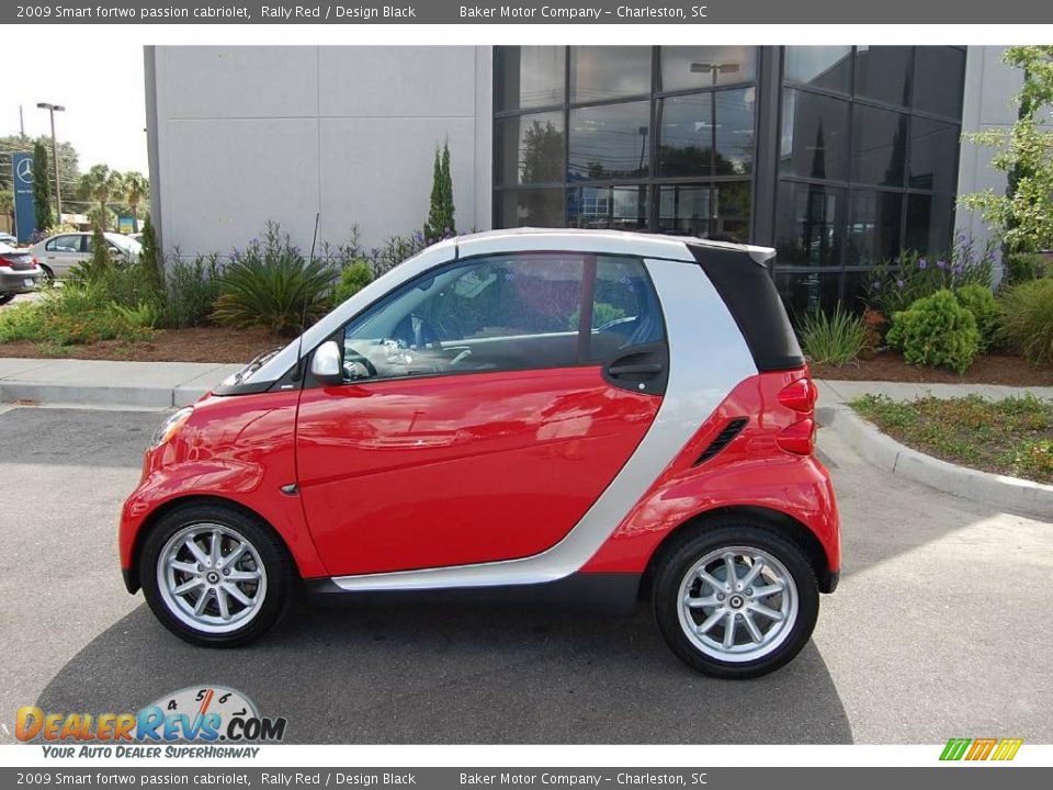 2009 Smart fortwo passion cabriolet Rally Red / Design Black Photo #2