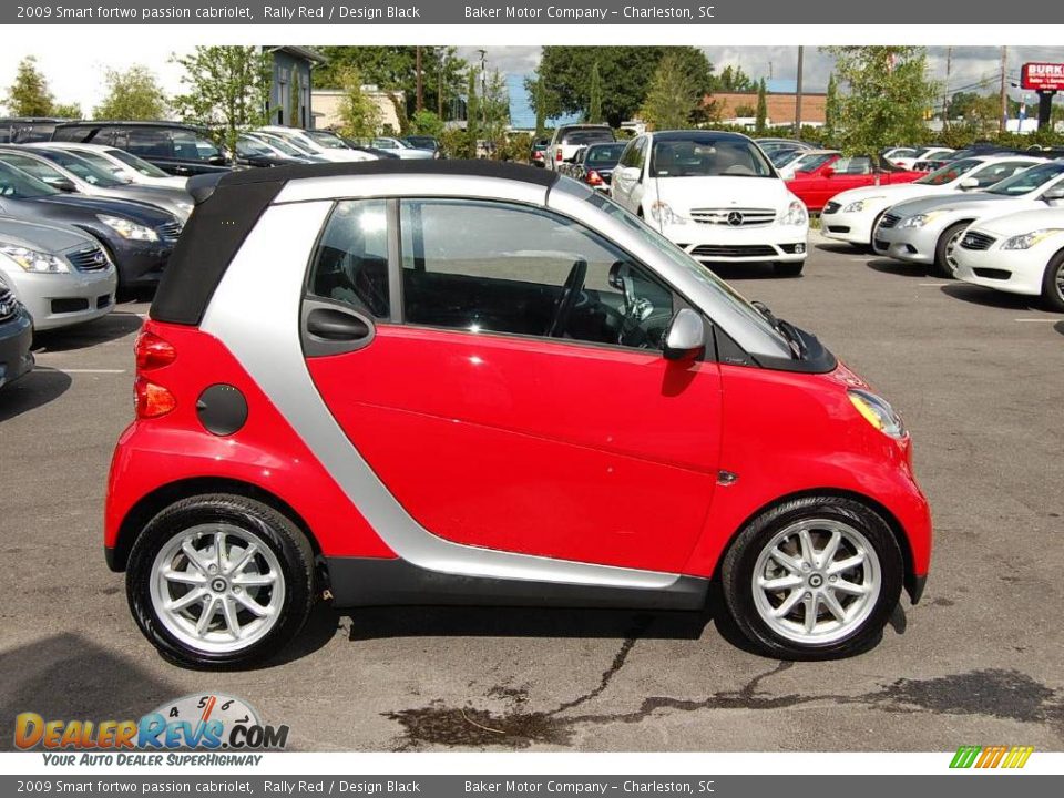 2009 Smart fortwo passion cabriolet Rally Red / Design Black Photo #14