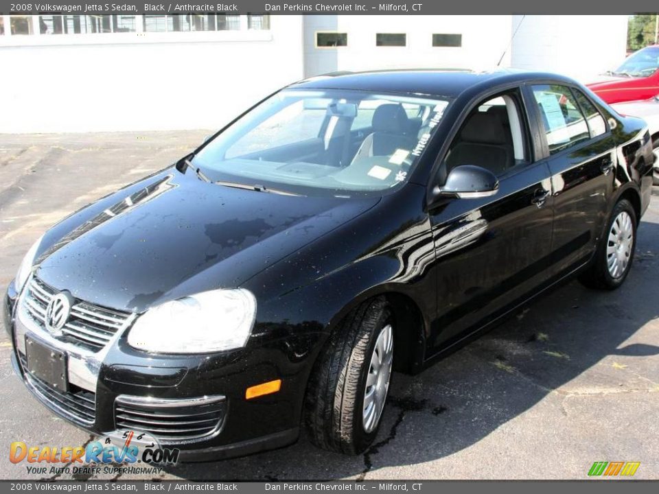 2008 Volkswagen Jetta S Sedan Black / Anthracite Black Photo #1
