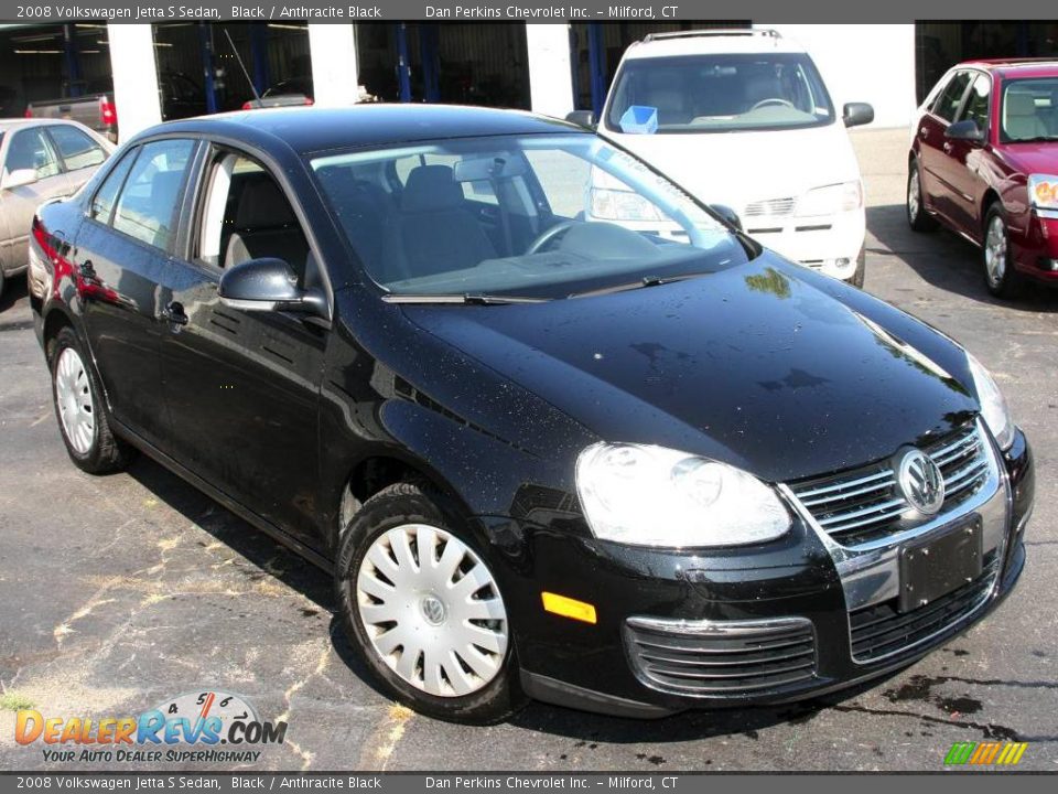 2008 Volkswagen Jetta S Sedan Black / Anthracite Black Photo #3