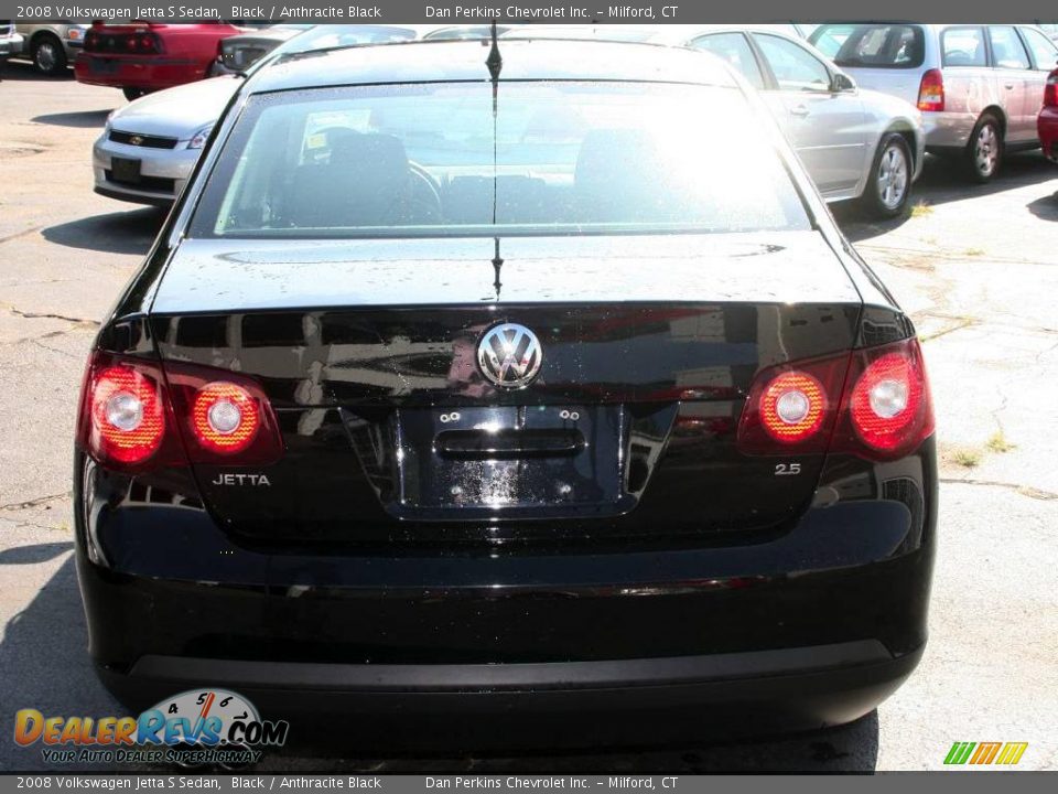2008 Volkswagen Jetta S Sedan Black / Anthracite Black Photo #6