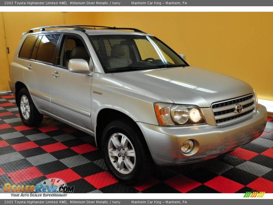 2003 Toyota Highlander Limited 4WD Millenium Silver Metallic / Ivory Photo #1