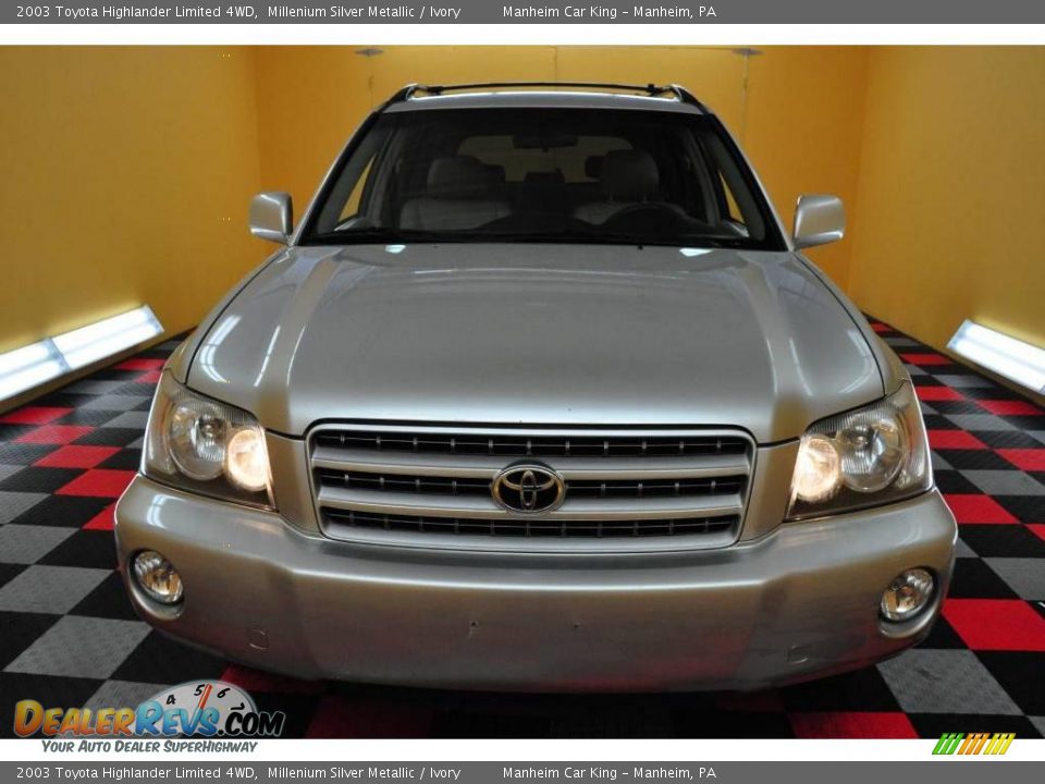2003 Toyota Highlander Limited 4WD Millenium Silver Metallic / Ivory Photo #2