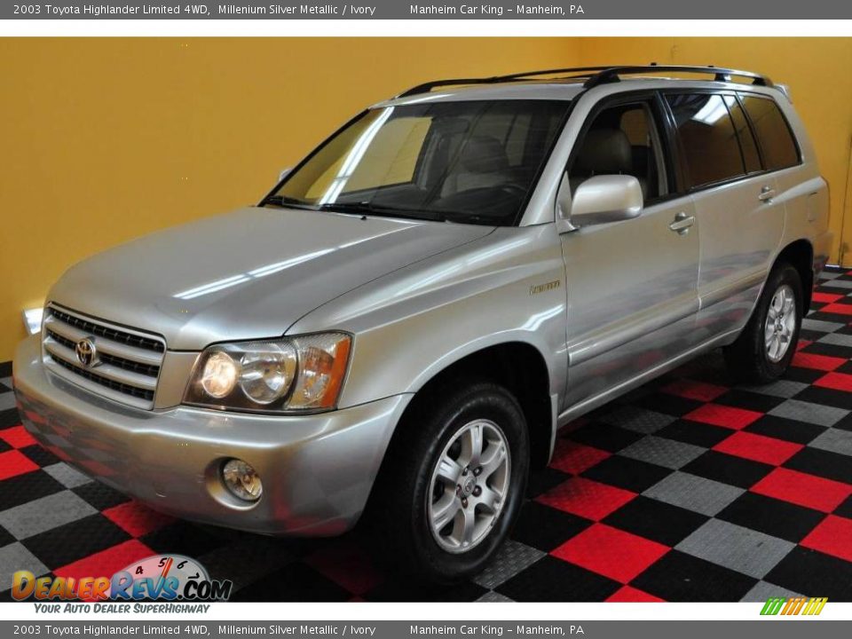 2003 Toyota Highlander Limited 4WD Millenium Silver Metallic / Ivory Photo #3