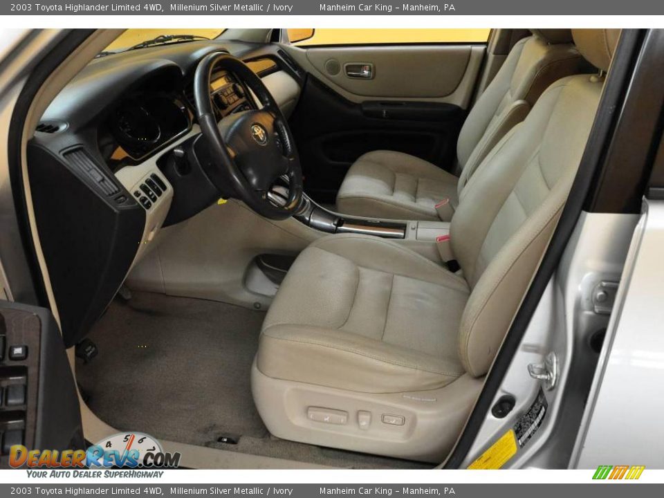 2003 Toyota Highlander Limited 4WD Millenium Silver Metallic / Ivory Photo #13