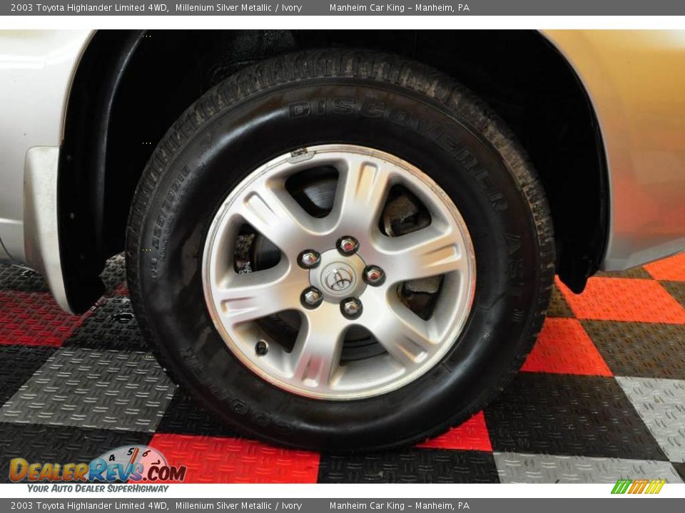 2003 Toyota Highlander Limited 4WD Millenium Silver Metallic / Ivory Photo #18