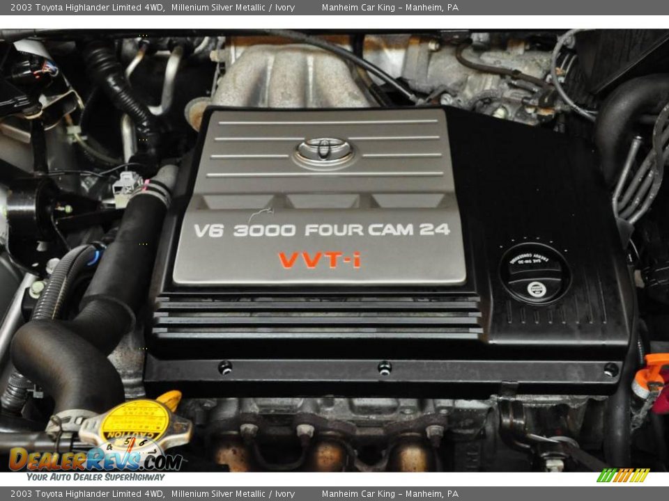 2003 Toyota Highlander Limited 4WD Millenium Silver Metallic / Ivory Photo #19