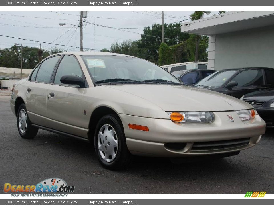 2000 Saturn S Series SL Sedan Gold / Gray Photo #3