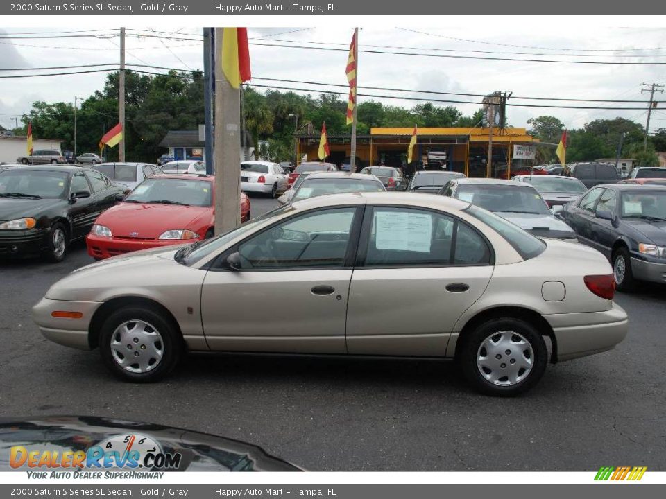 2000 Saturn S Series SL Sedan Gold / Gray Photo #4