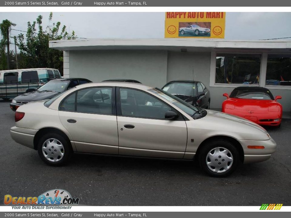 2000 Saturn S Series SL Sedan Gold / Gray Photo #8