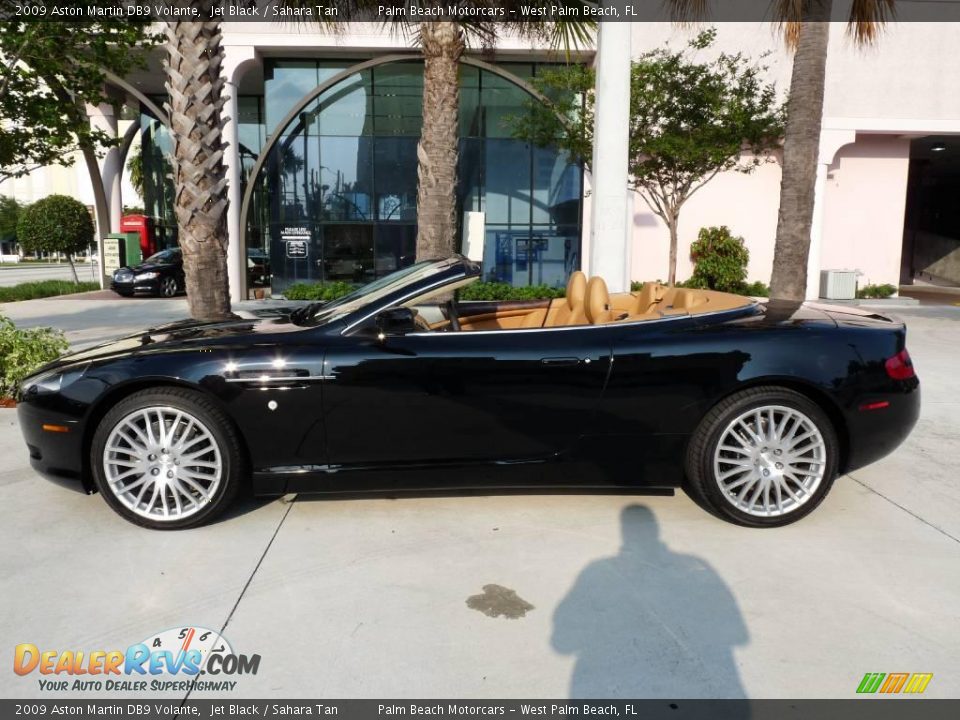 2009 Aston Martin DB9 Volante Jet Black / Sahara Tan Photo #3