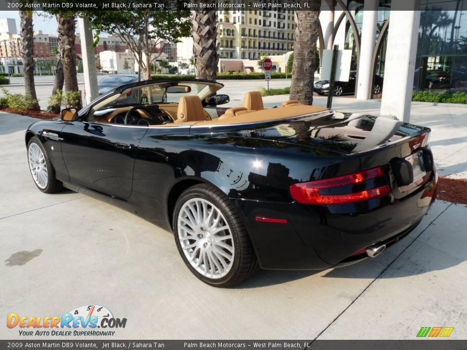 2009 Aston Martin DB9 Volante Jet Black / Sahara Tan Photo #4