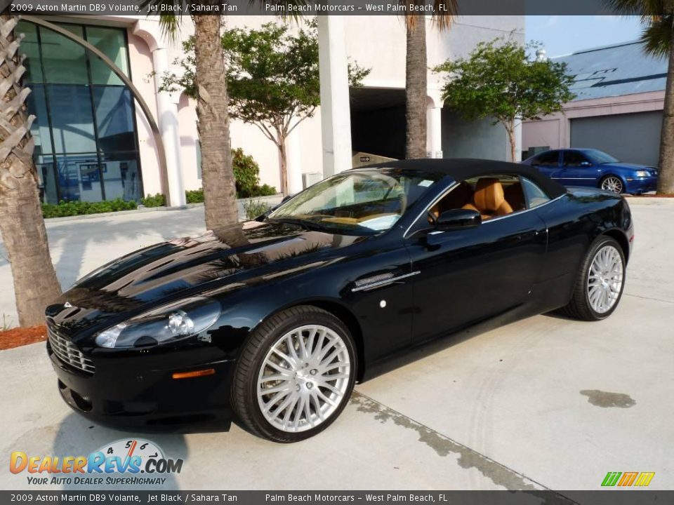 2009 Aston Martin DB9 Volante Jet Black / Sahara Tan Photo #6