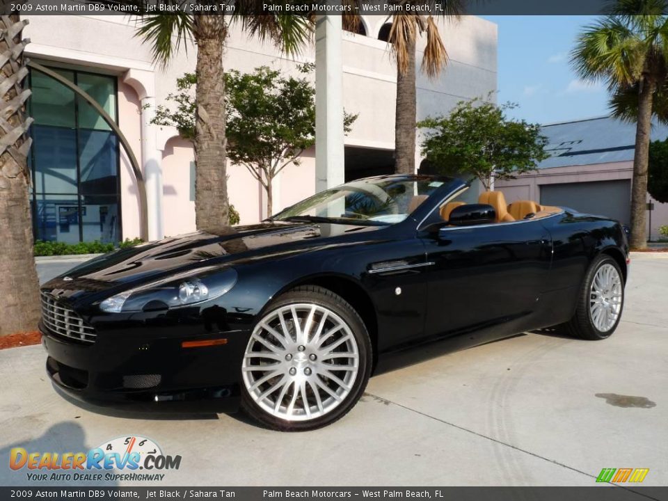2009 Aston Martin DB9 Volante Jet Black / Sahara Tan Photo #10