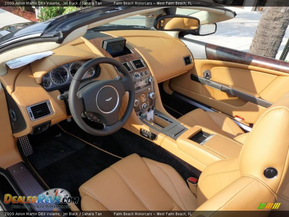 2009 Aston Martin DB9 Volante Jet Black / Sahara Tan Photo #12