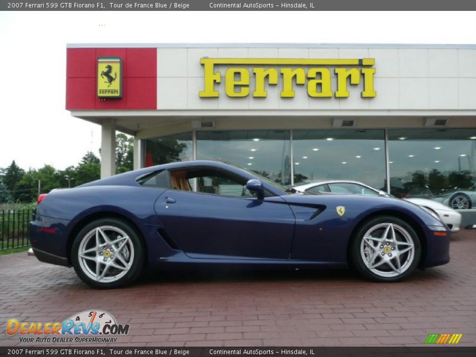 2007 Ferrari 599 GTB Fiorano F1 Tour de France Blue / Beige Photo #1
