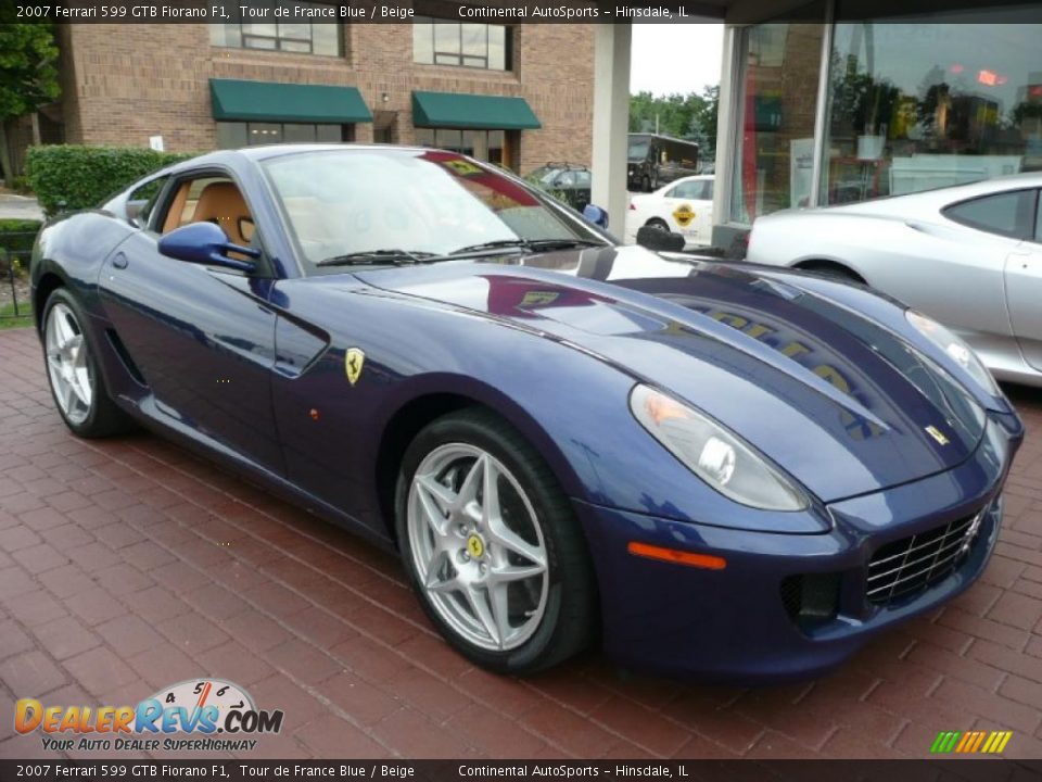 2007 Ferrari 599 GTB Fiorano F1 Tour de France Blue / Beige Photo #2
