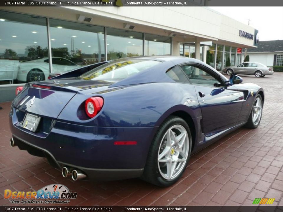 2007 Ferrari 599 GTB Fiorano F1 Tour de France Blue / Beige Photo #3