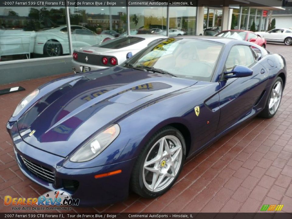 2007 Ferrari 599 GTB Fiorano F1 Tour de France Blue / Beige Photo #5
