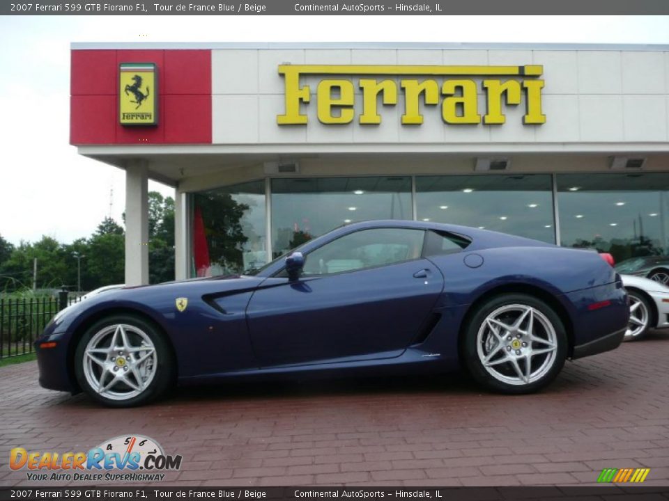 2007 Ferrari 599 GTB Fiorano F1 Tour de France Blue / Beige Photo #6