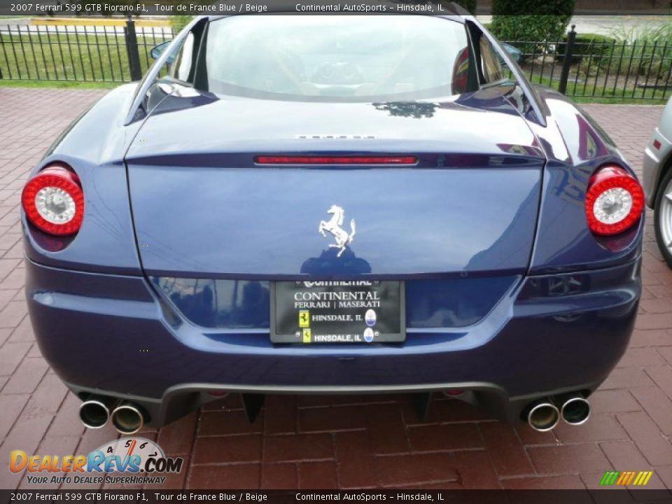 2007 Ferrari 599 GTB Fiorano F1 Tour de France Blue / Beige Photo #13