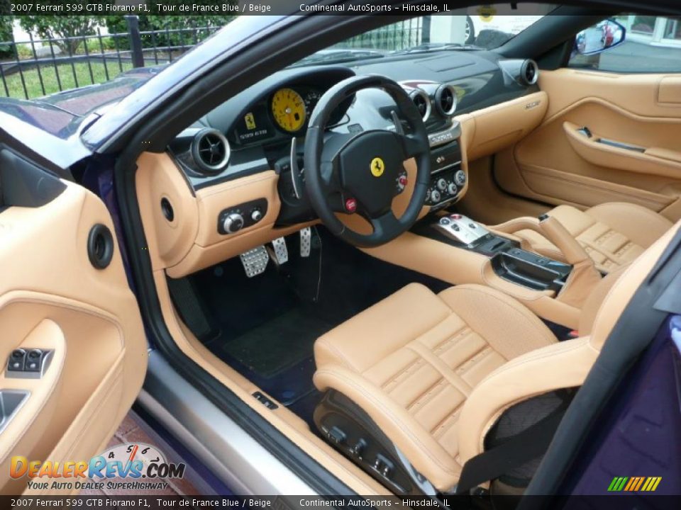 2007 Ferrari 599 GTB Fiorano F1 Tour de France Blue / Beige Photo #16