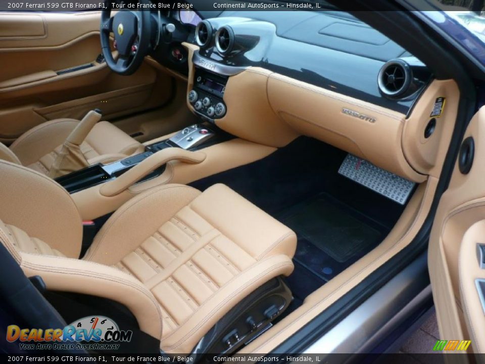 2007 Ferrari 599 GTB Fiorano F1 Tour de France Blue / Beige Photo #23