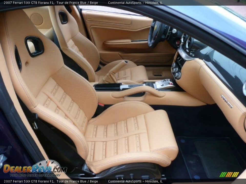 2007 Ferrari 599 GTB Fiorano F1 Tour de France Blue / Beige Photo #24