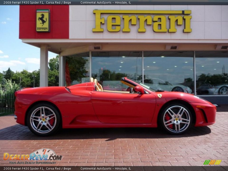 2009 Ferrari F430 Spider F1 Corsa Red / Beige Photo #1