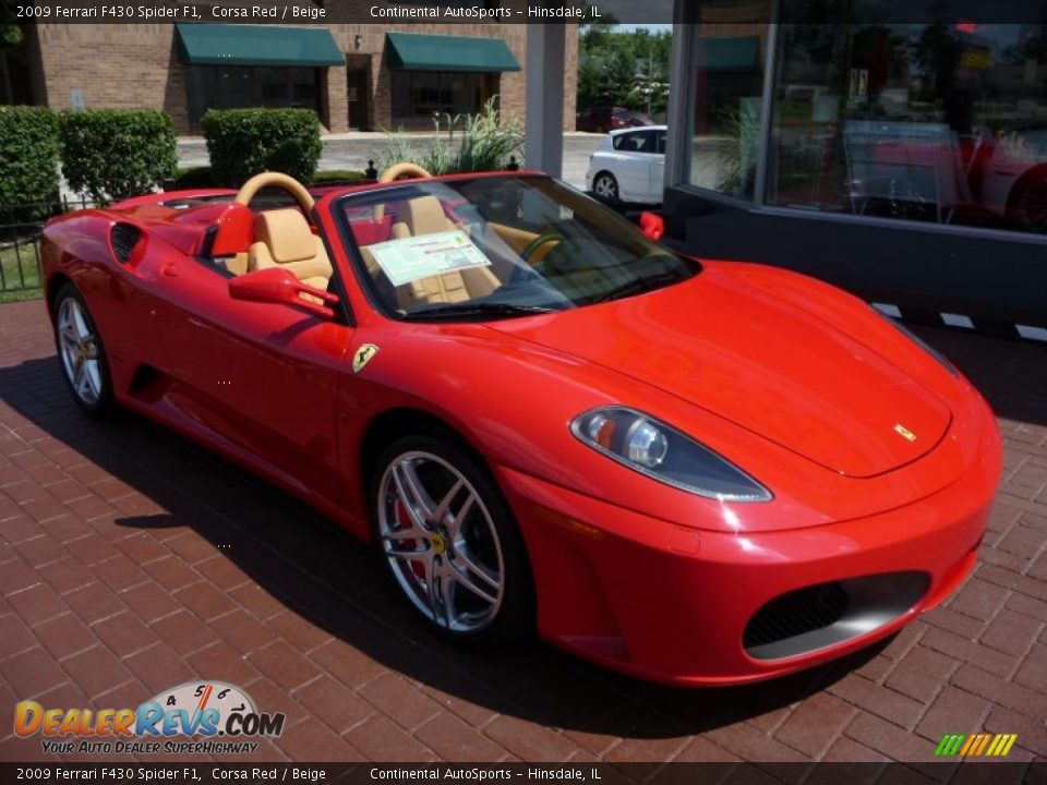 2009 Ferrari F430 Spider F1 Corsa Red / Beige Photo #3