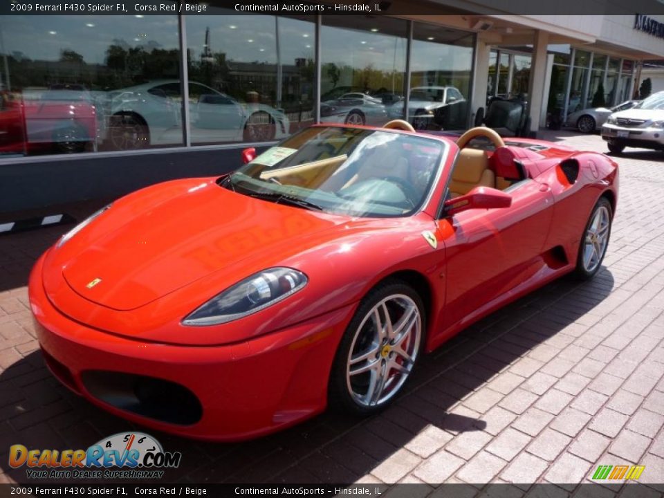 2009 Ferrari F430 Spider F1 Corsa Red / Beige Photo #5