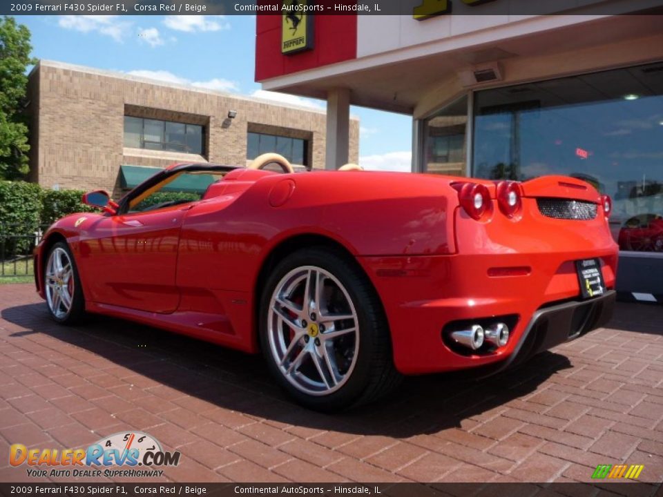 2009 Ferrari F430 Spider F1 Corsa Red / Beige Photo #6