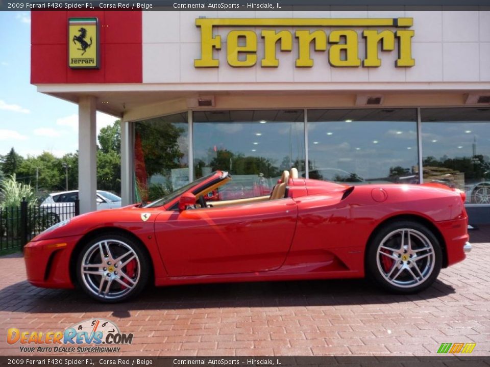 2009 Ferrari F430 Spider F1 Corsa Red / Beige Photo #7