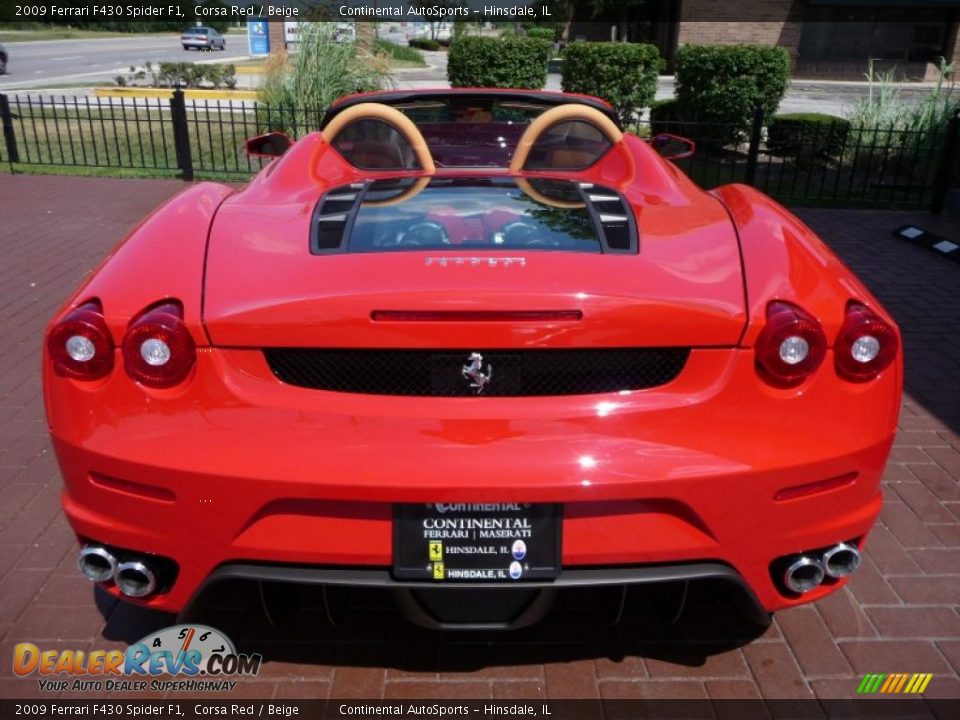2009 Ferrari F430 Spider F1 Corsa Red / Beige Photo #9