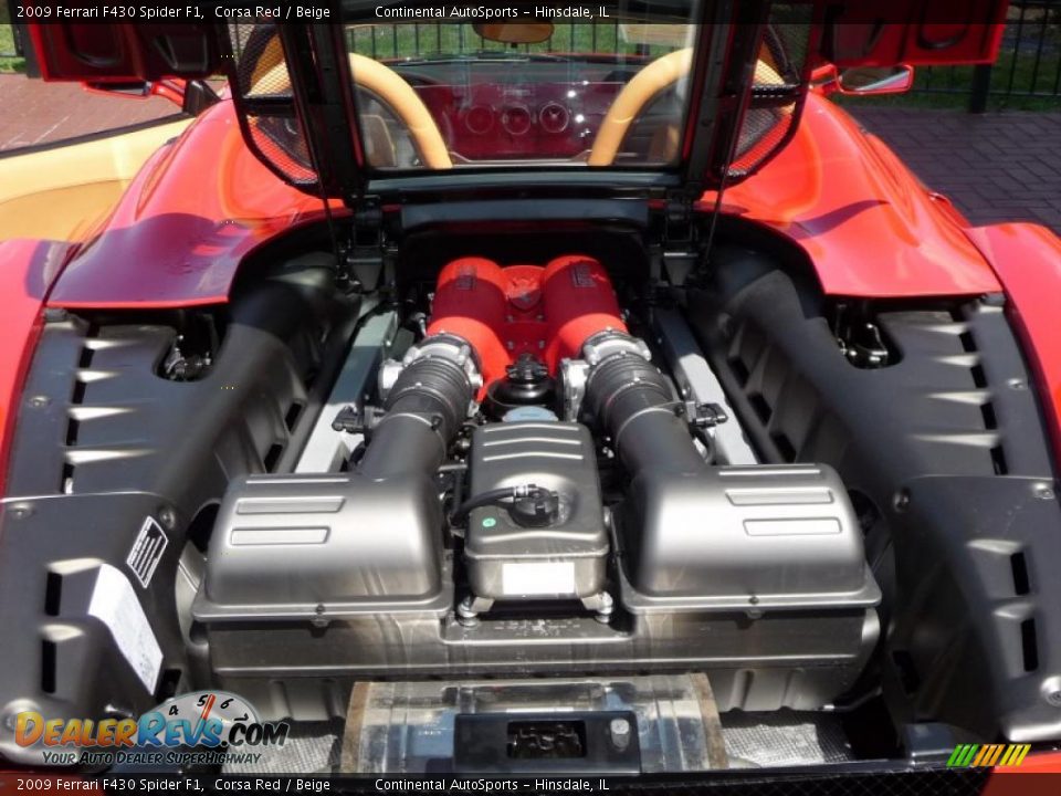 2009 Ferrari F430 Spider F1 Corsa Red / Beige Photo #10