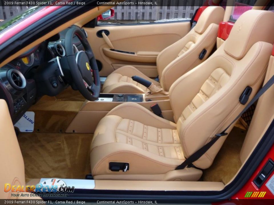 2009 Ferrari F430 Spider F1 Corsa Red / Beige Photo #17