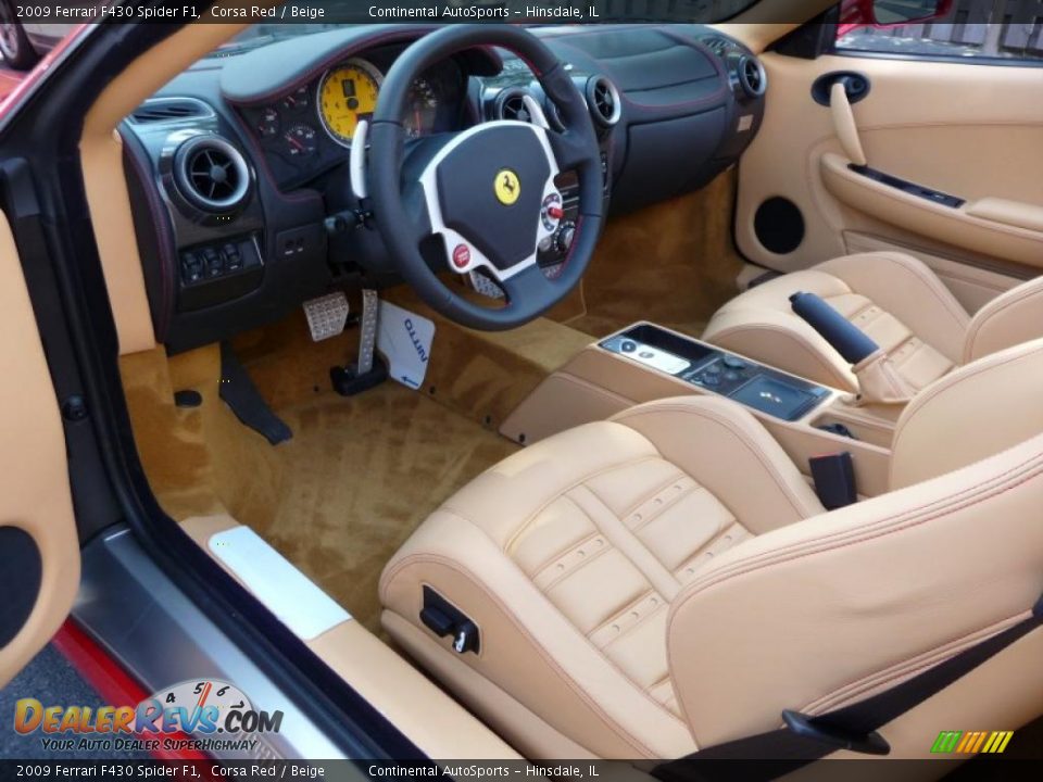 2009 Ferrari F430 Spider F1 Corsa Red / Beige Photo #18