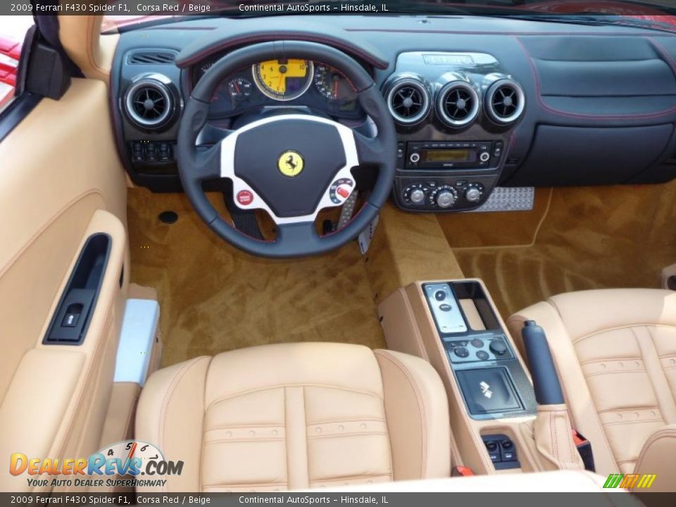 2009 Ferrari F430 Spider F1 Corsa Red / Beige Photo #19