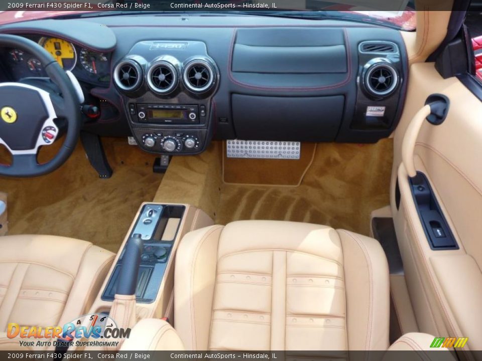 2009 Ferrari F430 Spider F1 Corsa Red / Beige Photo #20