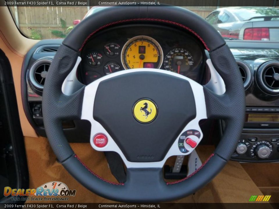 2009 Ferrari F430 Spider F1 Corsa Red / Beige Photo #21