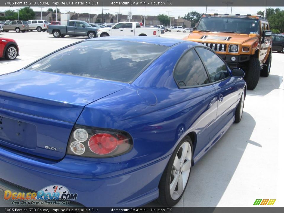 2006 Pontiac GTO Coupe Impulse Blue Metallic / Blue Photo #3