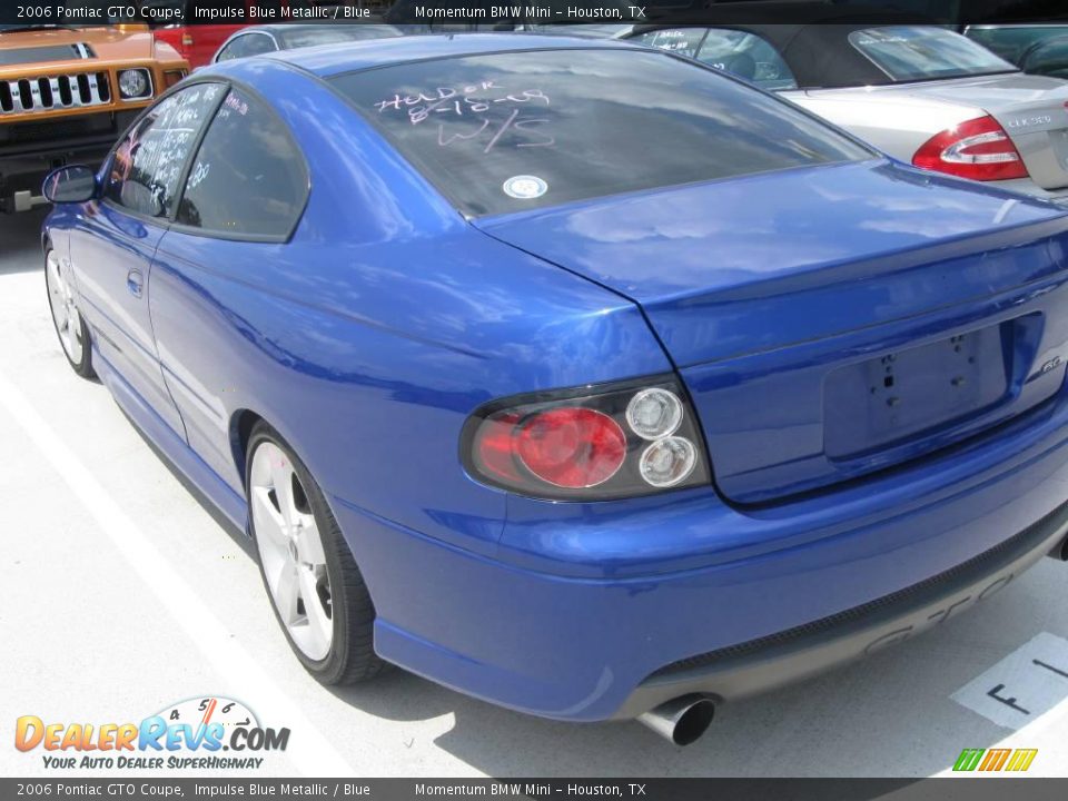 2006 Pontiac GTO Coupe Impulse Blue Metallic / Blue Photo #4