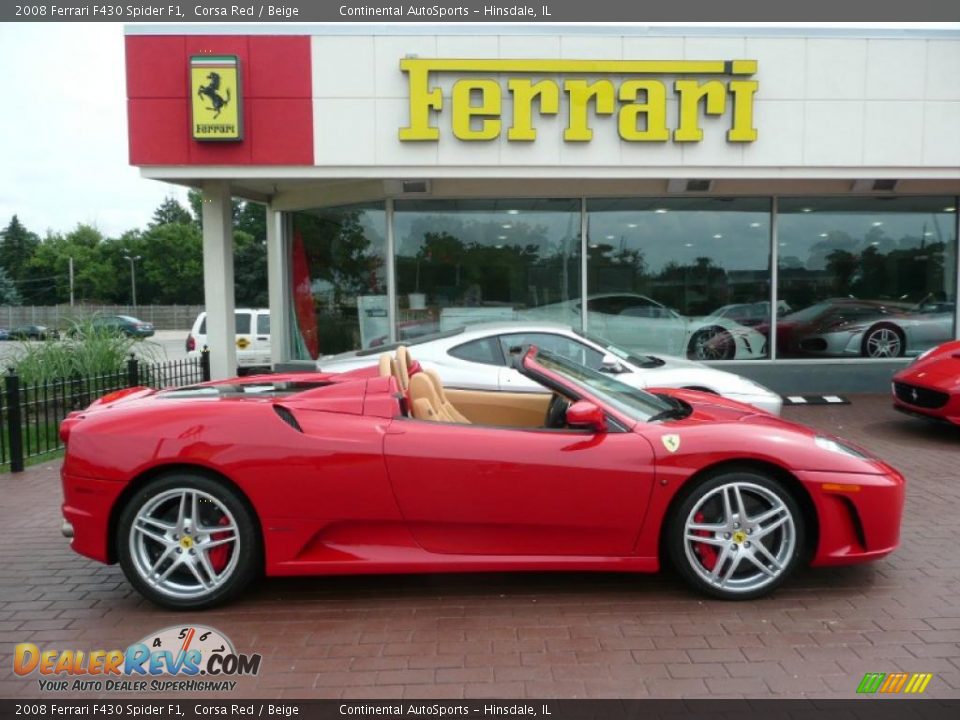 2008 Ferrari F430 Spider F1 Corsa Red / Beige Photo #1